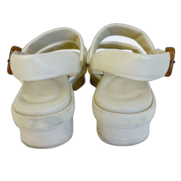 Vince Bowie Lug Sole Sandal in Moonlight White Leather Puffy Women's Size 9 - Picture 7 of 8